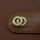 BVLGARI Doppio Tondo Day Planner Cover Leather Brown LI.D08.29086 Auth am4537-7