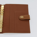 BVLGARI Doppio Tondo Day Planner Cover Leather Brown LI.D08.29086 Auth am4537-20