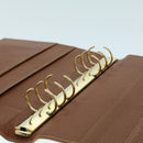 BVLGARI Doppio Tondo Day Planner Cover Leather Brown LI.D08.29086 Auth am4537-9