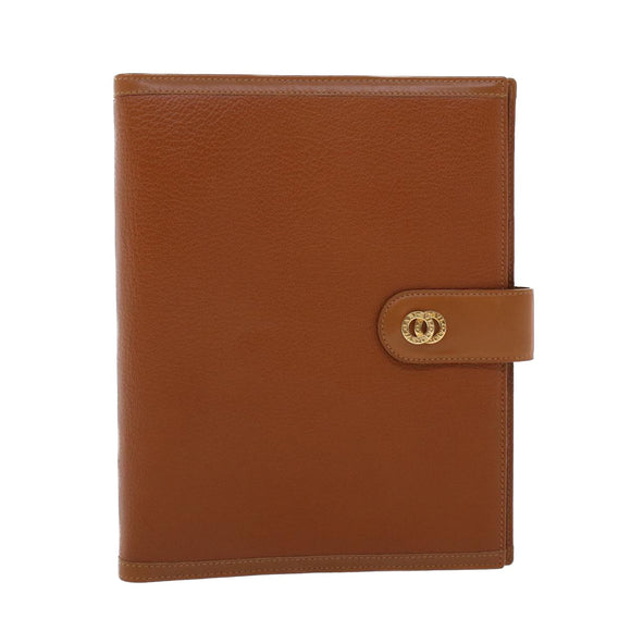 BVLGARI Doppio Tondo Day Planner Cover Leather Brown LI.D08.29086 Auth am4537