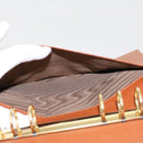 BVLGARI Doppio Tondo Day Planner Cover Leather Brown LI.D08.29086 Auth am4537-10