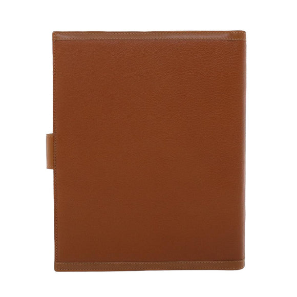 BVLGARI Doppio Tondo Day Planner Cover Leather Brown LI.D08.29086 Auth am4537