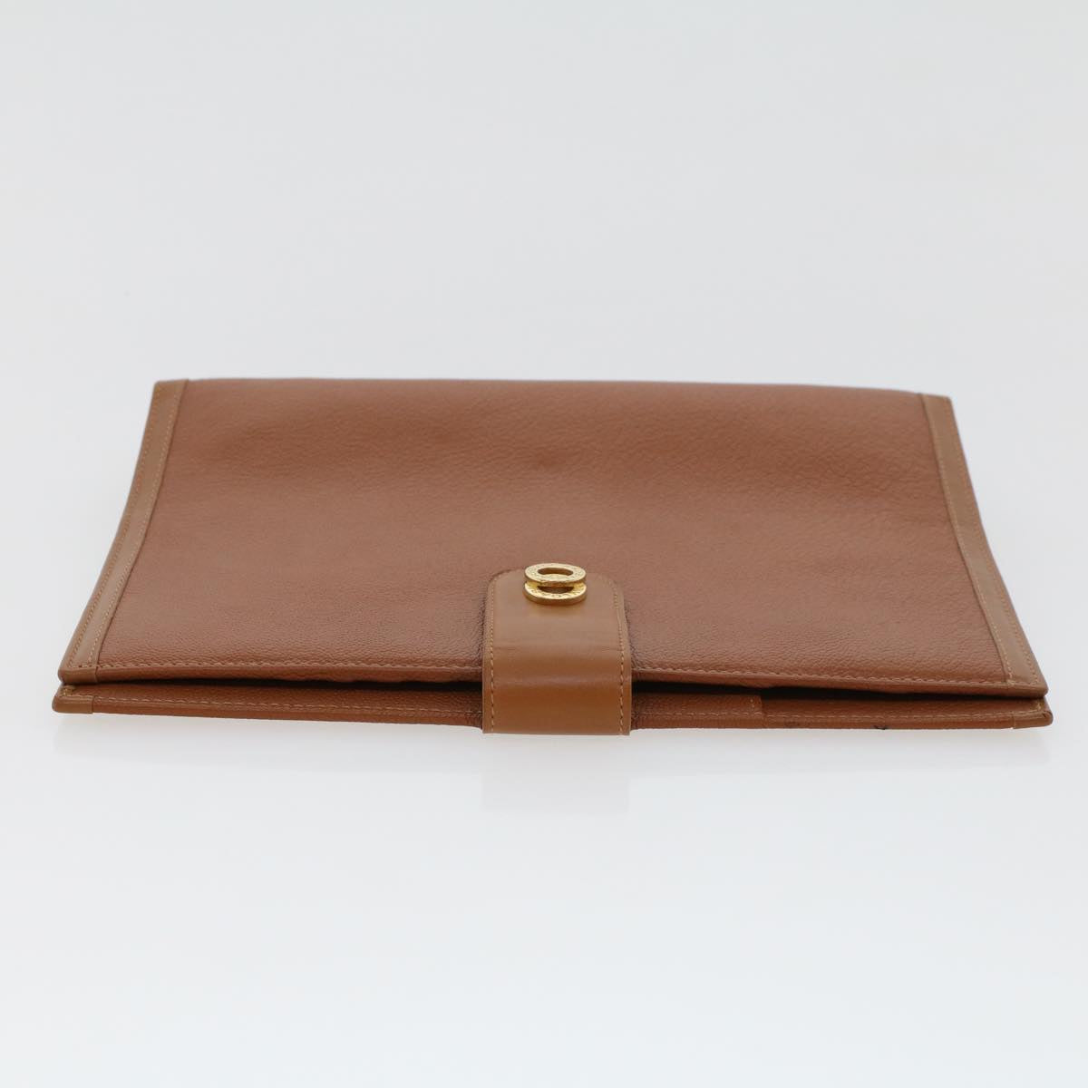 BVLGARI Doppio Tondo Day Planner Cover Leather Brown LI.D08.29086 Auth am4537