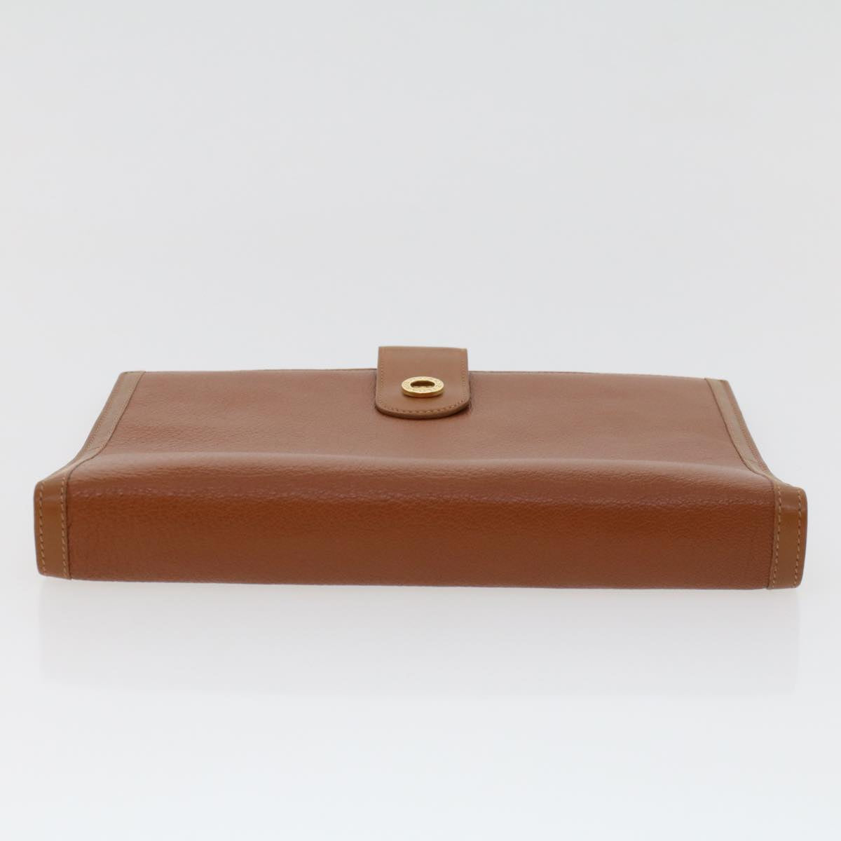 BVLGARI Doppio Tondo Day Planner Cover Leather Brown LI.D08.29086 Auth am4537