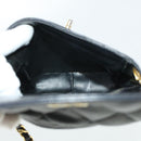 CHANEL Matelasse Turn Lock Chain Shoulder Bag Lamb Skin Black CC Auth am4542-9