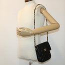 CHANEL Matelasse Turn Lock Chain Shoulder Bag Lamb Skin Black CC Auth am4542-25