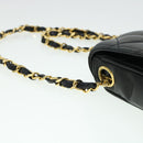CHANEL Matelasse Turn Lock Chain Shoulder Bag Lamb Skin Black CC Auth am4542-15