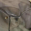 BURBERRY Nova Check Shoulder Bag Leather Silver Auth am4544-8