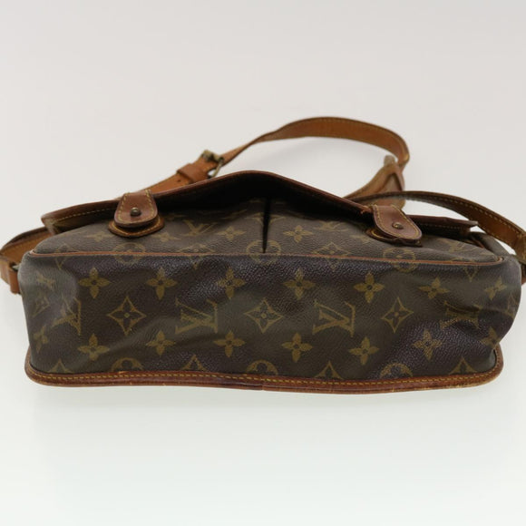 LOUIS VUITTON Monogram Gibeciere MM Shoulder Bag M42247 LV Auth am4560