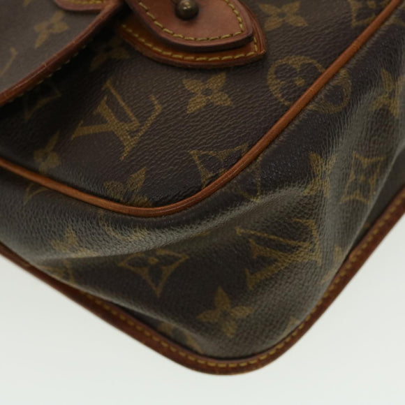 LOUIS VUITTON Monogram Gibeciere MM Shoulder Bag M42247 LV Auth am4560