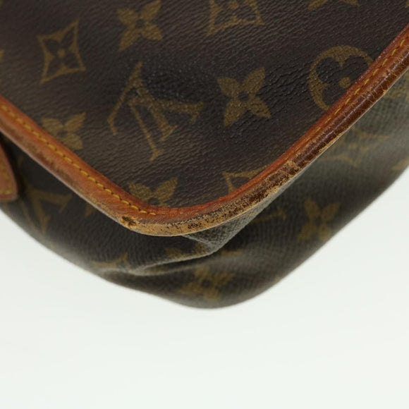 LOUIS VUITTON Monogram Gibeciere MM Shoulder Bag M42247 LV Auth am4560