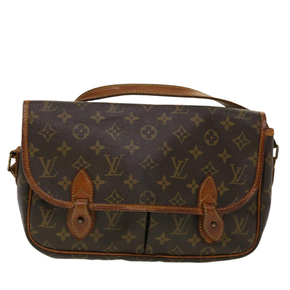 LOUIS VUITTON Monogram Gibeciere MM Shoulder Bag M42247 LV Auth am4560