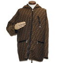FENDI Zucca Canvas Jacket Black Brown Auth am4620M-14