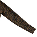 FENDI Zucca Canvas Jacket Black Brown Auth am4620M-3