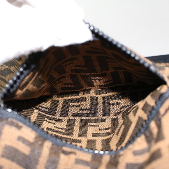 FENDI Zucca Canvas Jacket Black Brown Auth am4620M