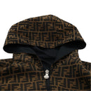 FENDI Zucca Canvas Jacket Black Brown Auth am4620M-7