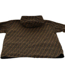 FENDI Zucca Canvas Jacket Black Brown Auth am4620M-8