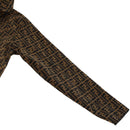 FENDI Zucca Canvas Jacket Black Brown Auth am4620M-9