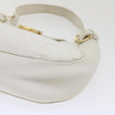Salvatore Ferragamo Gancini Shoulder Bag Leather White AU-21/4407 Auth am4652-9