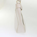 Salvatore Ferragamo Gancini Shoulder Bag Leather White AU-21/4407 Auth am4652-4