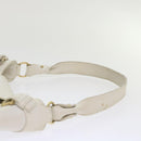 Salvatore Ferragamo Gancini Shoulder Bag Leather White AU-21/4407 Auth am4652-8
