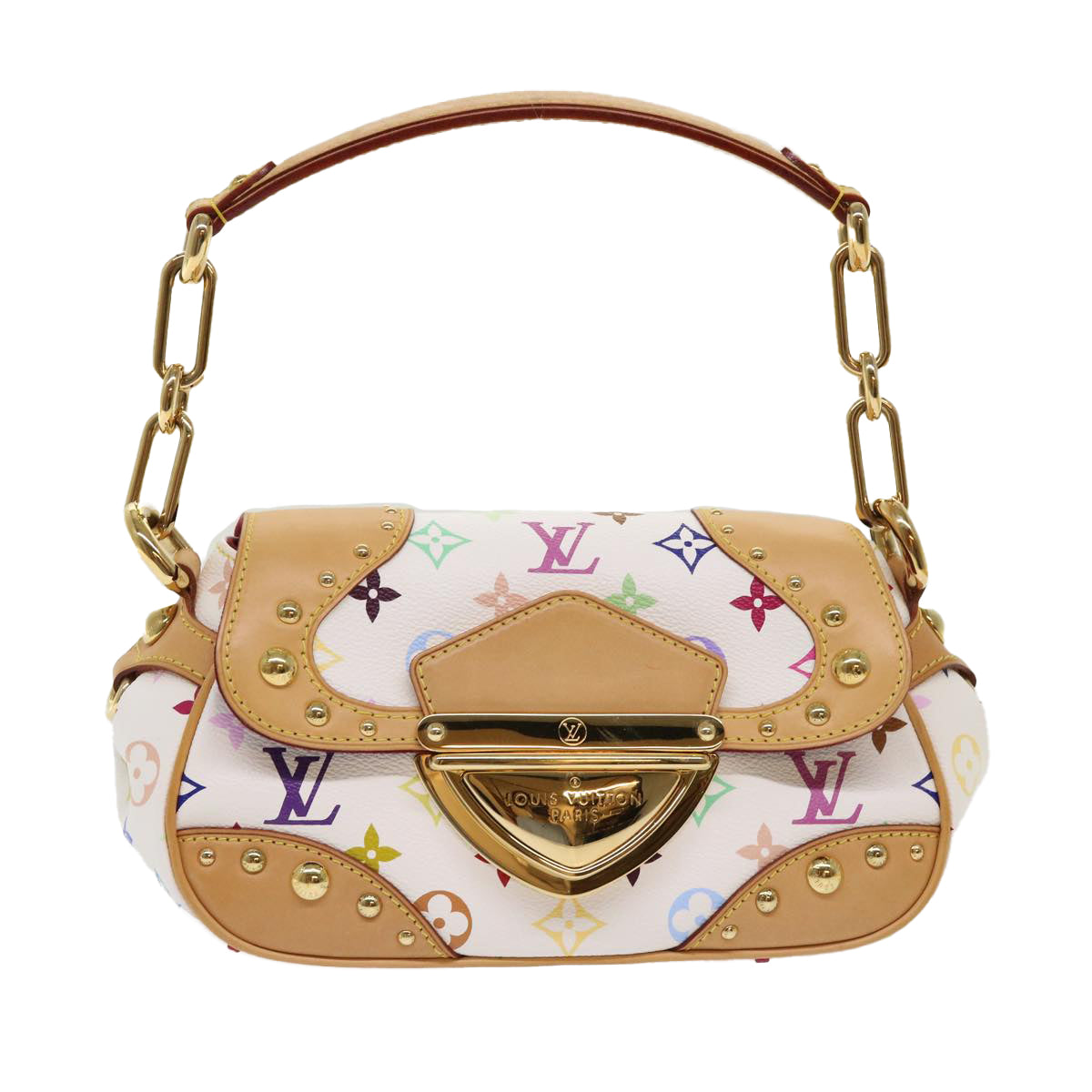 LOUIS VUITTON Monogram Multicolor Marilyn Shoulder Bag White M40127 Auth am4684A