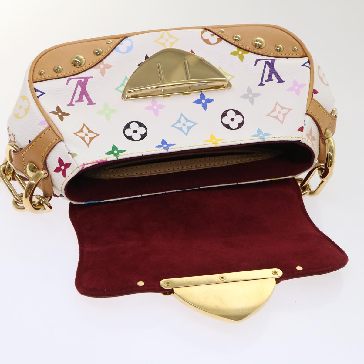 LOUIS VUITTON Monogram Multicolor Marilyn Shoulder Bag White M40127 Auth am4684A