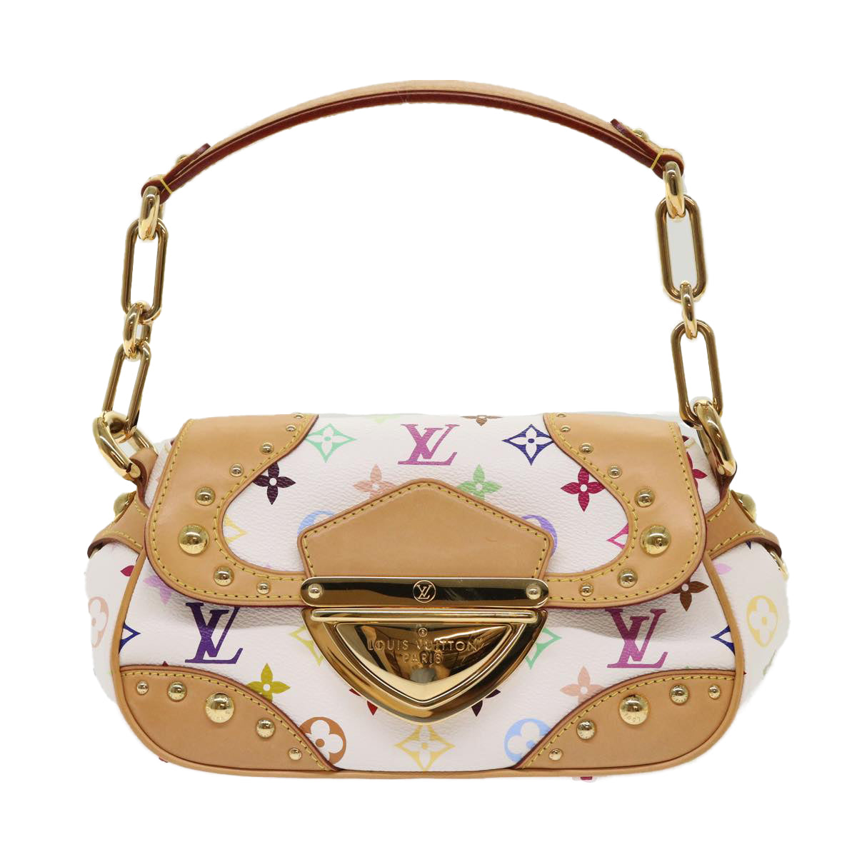 LOUIS VUITTON Monogram Multicolor Marilyn Shoulder Bag White M40127 Auth am4684A