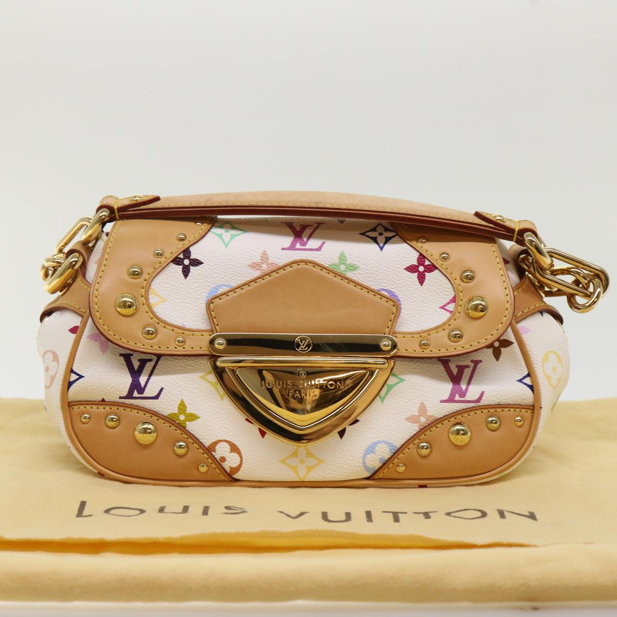 LOUIS VUITTON Monogram Multicolor Marilyn Shoulder Bag White M40127 Auth am4684A