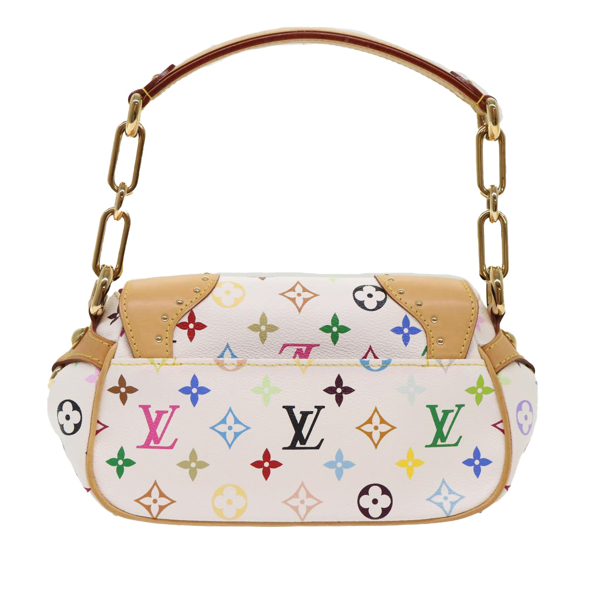 LOUIS VUITTON Monogram Multicolor Marilyn Shoulder Bag White M40127 Auth am4684A - 0