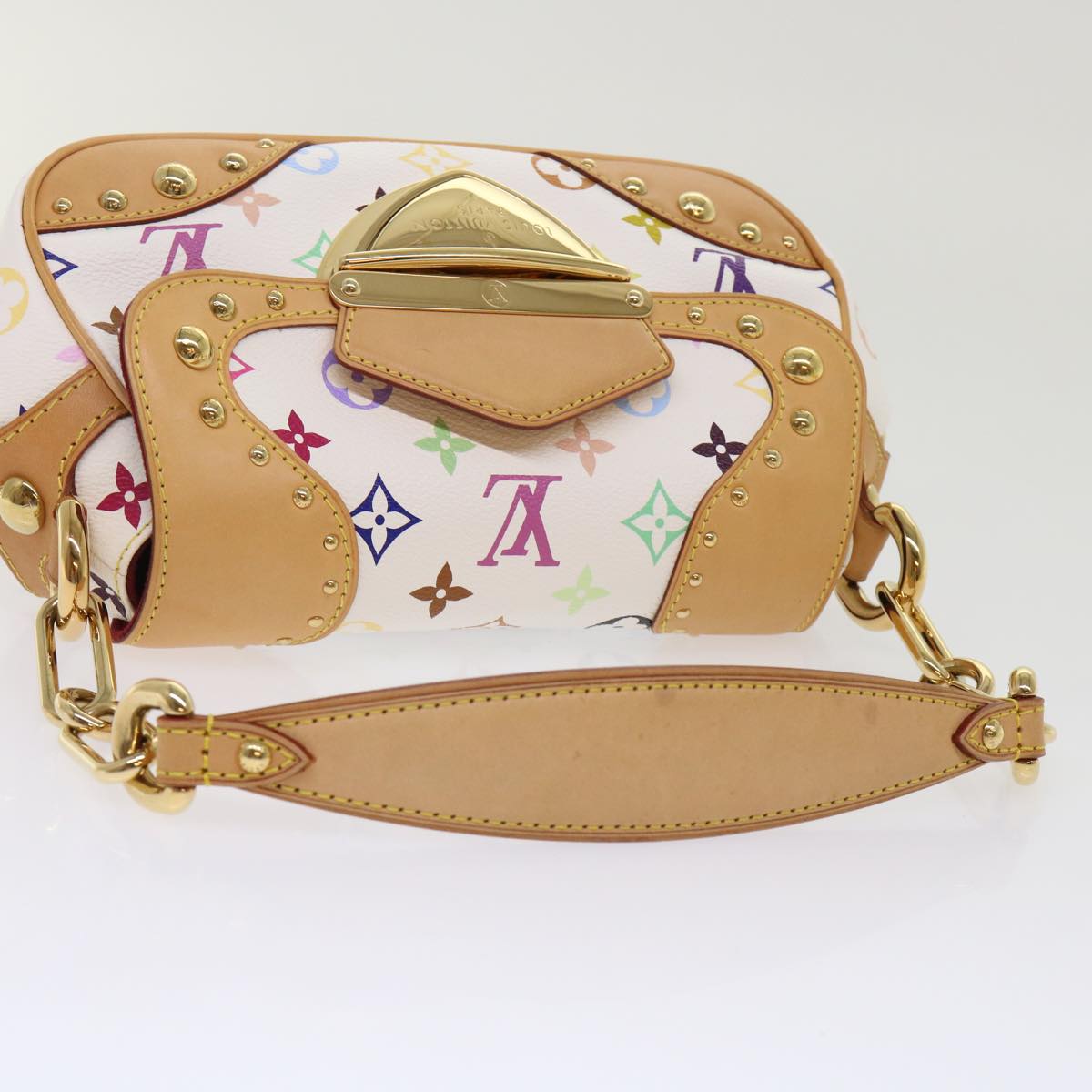 LOUIS VUITTON Monogram Multicolor Marilyn Shoulder Bag White M40127 Auth am4684A