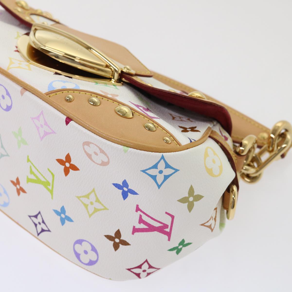 LOUIS VUITTON Monogram Multicolor Marilyn Shoulder Bag White M40127 Auth am4684A