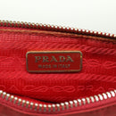 PRADA Pochette Pouch Nylon Red Auth am4699-8