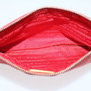 PRADA Pochette Pouch Nylon Red Auth am4699-9