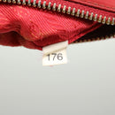PRADA Pochette Pouch Nylon Red Auth am4699-11