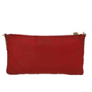 PRADA Pochette Pouch Nylon Red Auth am4699-2