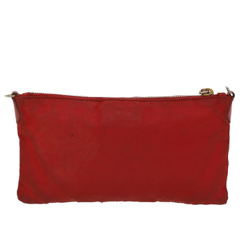 PRADA Pochette Pouch Nylon Red Auth am4699 - 0