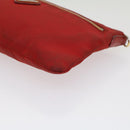 PRADA Pochette Pouch Nylon Red Auth am4699-7