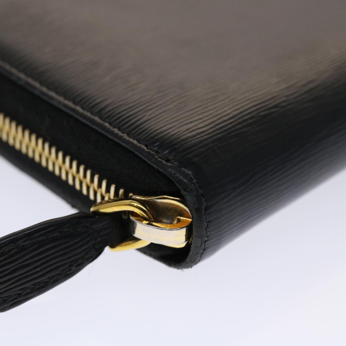 PRADA Wallet Leather Black Auth am4736