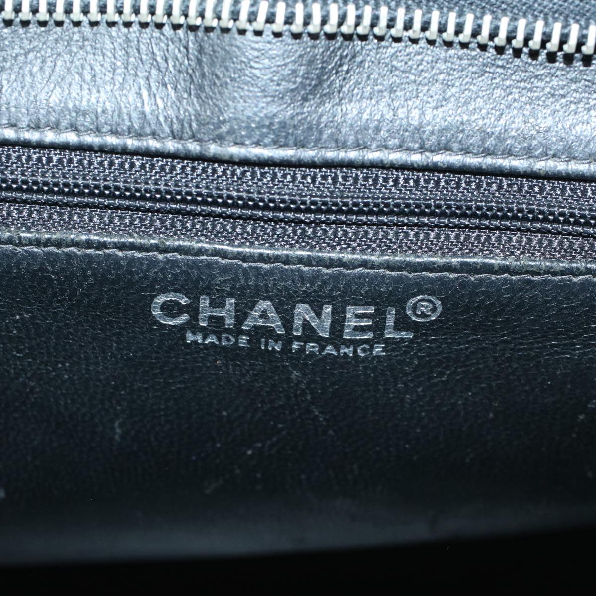 CHANEL Tote Bag Patent leather Reprint Edition Black CC Auth am4745