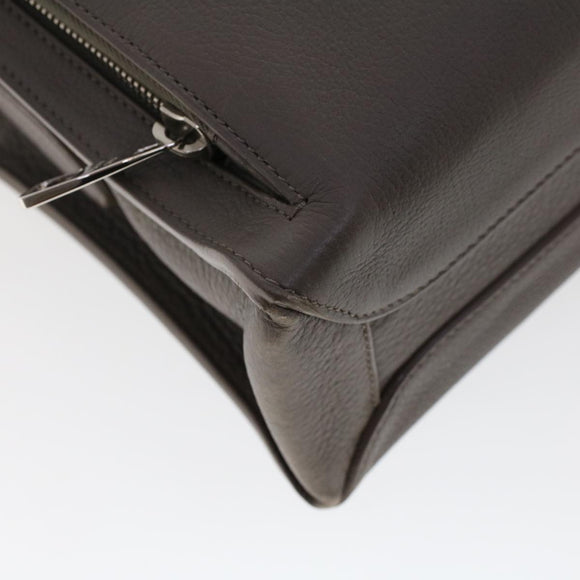 LOUIS VUITTON Naxos Shoulder Bag Leather Gray LV Auth am4782