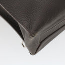 LOUIS VUITTON Naxos Shoulder Bag Leather Gray LV Auth am4782-17