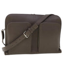 LOUIS VUITTON Naxos Shoulder Bag Leather Gray LV Auth am4782-1