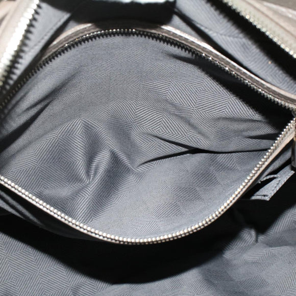 LOUIS VUITTON Naxos Shoulder Bag Leather Gray LV Auth am4782