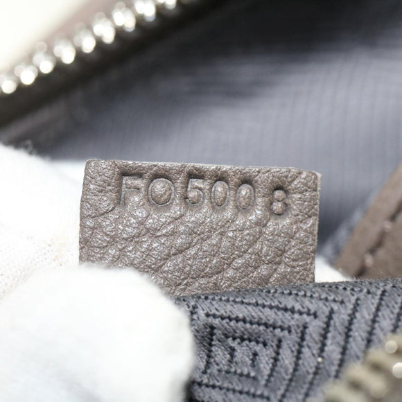 LOUIS VUITTON Naxos Shoulder Bag Leather Gray LV Auth am4782