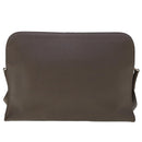 LOUIS VUITTON Naxos Shoulder Bag Leather Gray LV Auth am4782-2