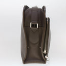 LOUIS VUITTON Naxos Shoulder Bag Leather Gray LV Auth am4782-3