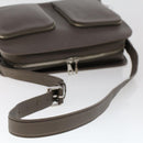 LOUIS VUITTON Naxos Shoulder Bag Leather Gray LV Auth am4782-7