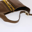 GUCCI Jackie Sherry Line Shoulder Bag Leather Brown Yellow 0014057 Auth am4796-7