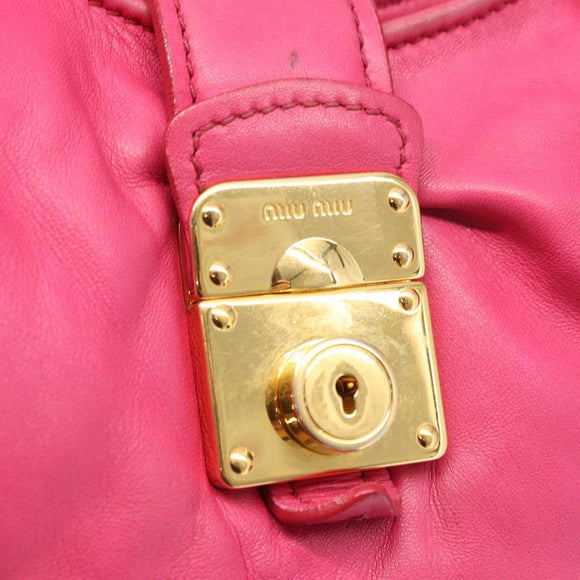 Miu Miu Handtas Leer Roze Goud Origineel am4820